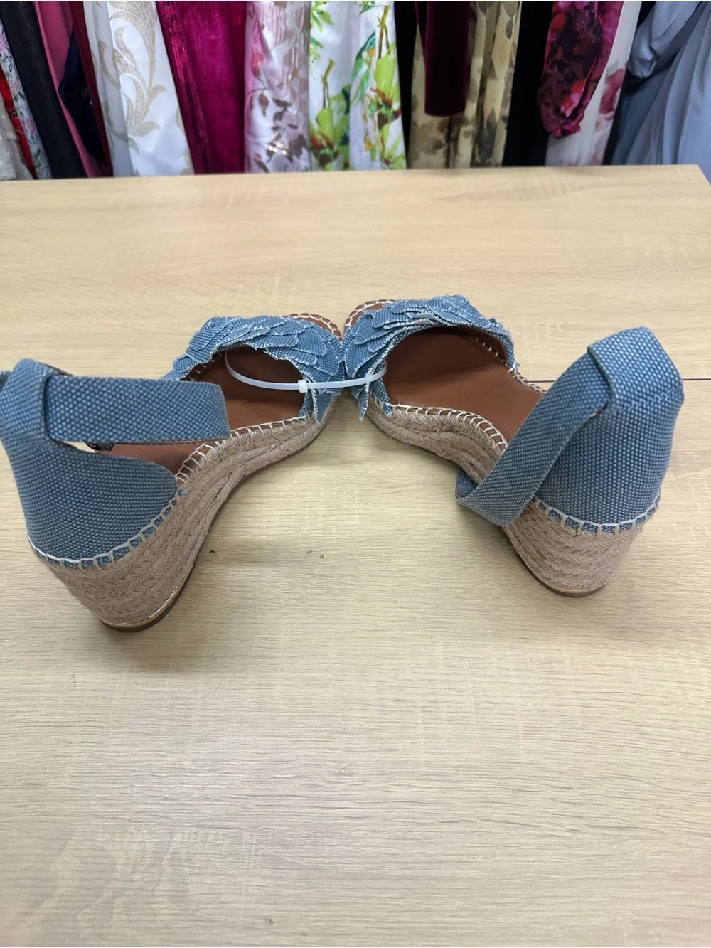 Franco Sarto Blue Espadrilles Size 6 EUC